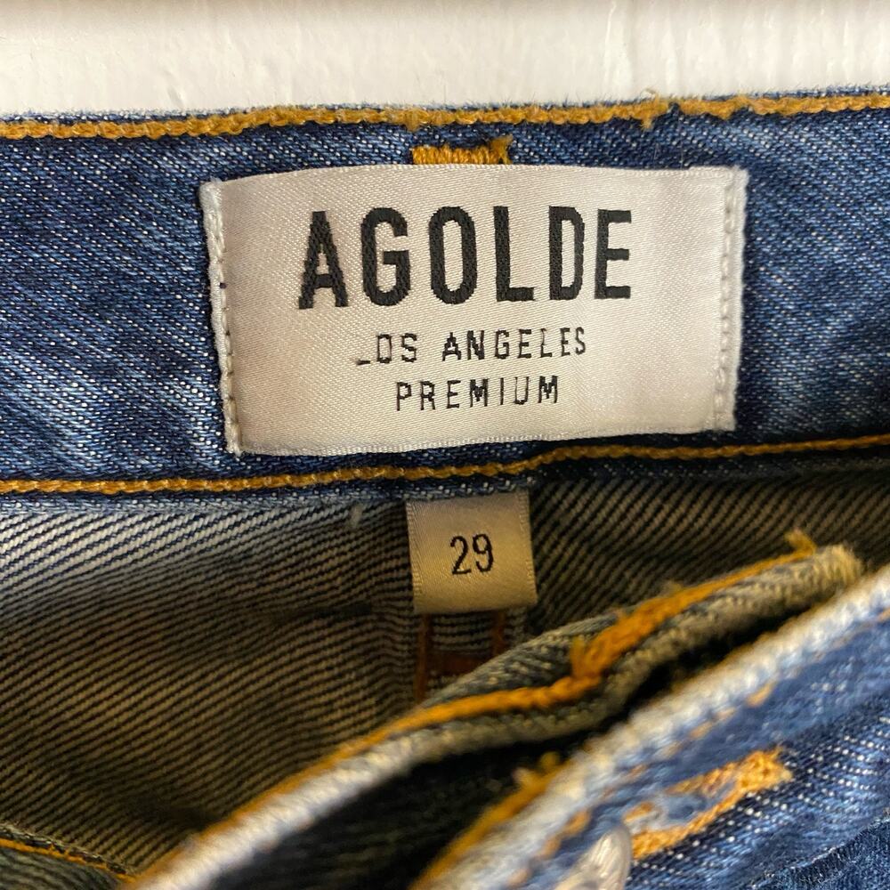 Agolde Jeans Womens 29 Riley Crop Straight Leg Button Fly High Rise - Picture 4 of 8